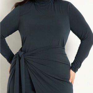 Chic Dark Teal Long Sleeve Dress by Eloquii